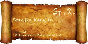 Sztojka Katalin névjegykártya