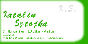 katalin sztojka business card